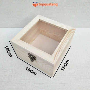 Hộp Gỗ Đựng Quà Nắp Mica Trong Cao Cấp HG10 - Trang Sức, Decor Đẹp, Quà Sinh Nhật Lễ