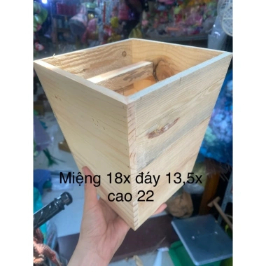 Hộp gỗ hình thang cắm hoa sang trọng, giá ưu đãi 51.000 VND - Trang trí nội thất đẹp