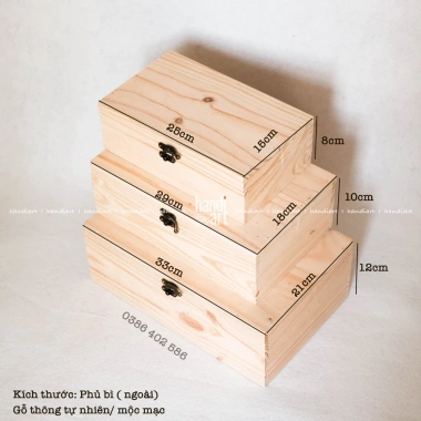Hộp gỗ quà tặng, hộp đựng sản phẩm bằng gỗ, hộp pallet - Giá ưu đãi 125.000đ