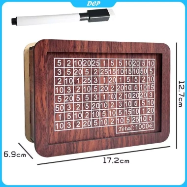 Hộp gỗ tiết kiệm tiền Handmade Piggy Bank tái sử dụng, ngân hàng xu khay VN - Giá 35.800đ