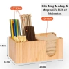 Hộp gỗ tre năng lượng, đựng ống hút, đũa, thìa, giấy cho quán ăn, nhà hàng - Giá ưu đãi 179.000₫ 2