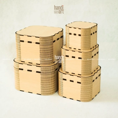 Hộp gỗ vuông đa dụng - Đựng đồ tiện lợi, sang trọng, giảm giá còn 85.000đ