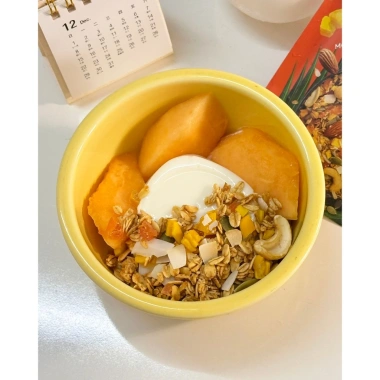 Hộp Granola 10 gói 50g Vị Xoài Chanh Dây Olaben Ngũ cốc giảm cân, giá 75.000₫