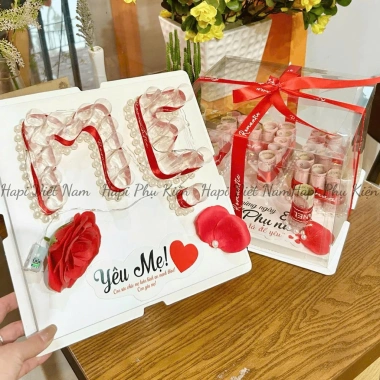 Hộp Hoa Tiền Chữ Mẹ - Quà Tặng 8/3, 20/10, Lễ, Sinh Nhật - Đã Làm Sẵn, Không Kèm Tiền - Giá Ưu Đãi 199.000