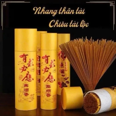 Hộp Hương Thần Tài - Nhang Cuộn Ít Khói Tài Lộc, Giá 69.500đ (Giảm từ 89.655đ)