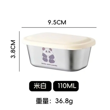 Hộp inox 110ml trữ đông đồ ăn dặm bé, chống gỉ, an toàn, nắp đậy chống tràn, chỉ 29.200 VND