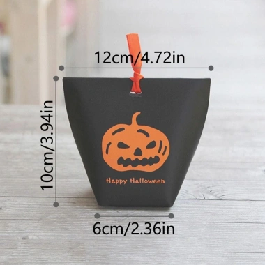 Hộp kẹo Halloween 10 chiếc HEFEI - Ruy băng bí ngô, túi đóng gói nhẹ bền, quà tặng tiệc, chỉ 67.540₫