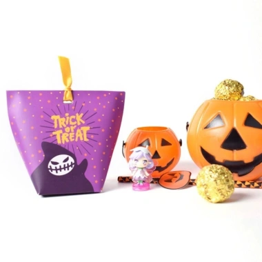 Hộp kẹo Halloween 10 chiếc HEFEI - Ruy băng bí ngô, túi đóng gói nhẹ bền, quà tặng tiệc, chỉ 67.540₫