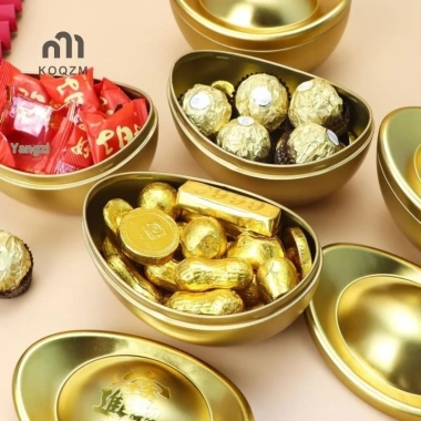 Hộp kẹo hình thỏi 1/3 bộ 3 chiếc - Đựng bánh quy, bình trà, quà tặng tiệc cưới, có nắp, mới 44.660 VND