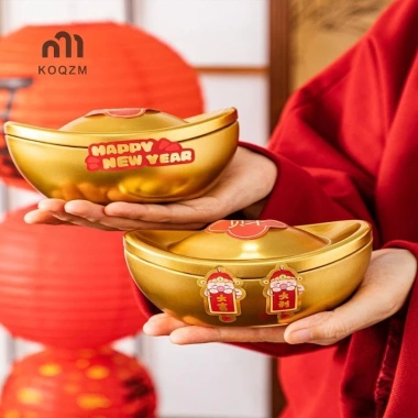 Hộp kẹo hình thỏi 1/3 bộ 3 chiếc - Đựng bánh quy, bình trà, quà tặng tiệc cưới, có nắp, mới 44.660 VND