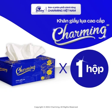 Hộp khăn giấy lụa cao cấp Charming 2 lớp 180 tờ - Hộp Sen vàng mới, 25.000₫ 7