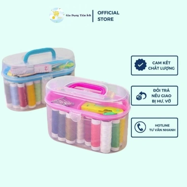 Hộp kim chỉ đa năng 55 món, hộp đựng dụng cụ may vá trong suốt - Tiện ích cao cấp Mta-Mart2