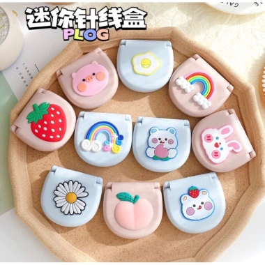 Hộp kim chỉ đa năng mini phong cách Hàn Quốc - Bộ dụng cụ may vá hình thú, tiện mang đi học, du lịch, chỉ 21.780₫