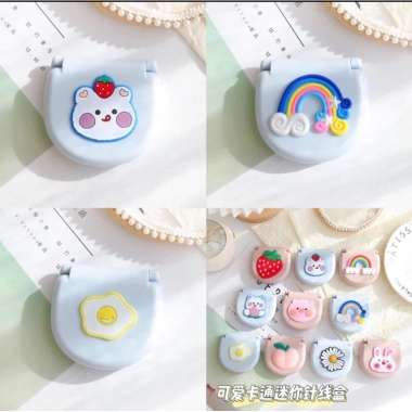 Hộp kim chỉ đa năng mini phong cách Hàn Quốc - Bộ dụng cụ may vá hình thú, tiện mang đi học, du lịch, chỉ 21.780₫