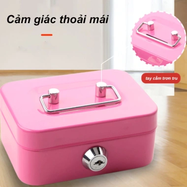 Hộp kim loại tiết kiệm – Khóa an toàn, đựng tiền tiện lợi, giảm giá 22% chỉ 73.868₫ 4