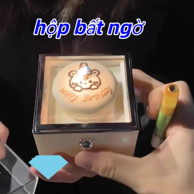Hộp Lật Bánh Nến Tự Động Xoay - Bao Bì Vòng Cổ Trang Sức, Quà Tặng Sáng Tạo