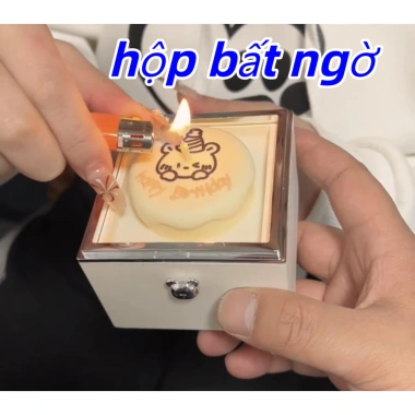 Hộp Lật Bánh Nến Tự Động Xoay - Bao Bì Vòng Cổ Trang Sức, Quà Tặng Sáng Tạo