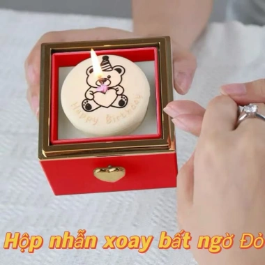Hộp Lật Bánh Nến Tự Động Xoay - Bao Bì Vòng Cổ Trang Sức, Quà Tặng Sáng Tạo