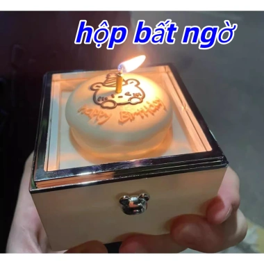 Hộp Lật Bánh Nến Tự Động Xoay - Bao Bì Vòng Cổ Trang Sức, Quà Tặng Sáng Tạo