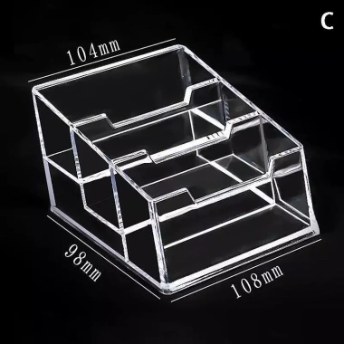 Hộp lưu trữ danh thiếp NS trong suốt dung lượng cao, mạnh mẽ, chắc chắn cho bàn