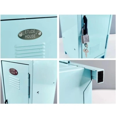 Hộp lưu trữ trang điểm mini sắt có khóa – Tủ hồ sơ rộng, Piggy Bank cho phòng tắm, văn phòng, 313.280₫ 5
