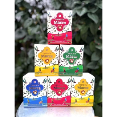 Hộp Macca Premium 125g Hạt Mềm Bùi Đỏ Vàng Xanh - Hộp Sang Quà, Giá 30.000