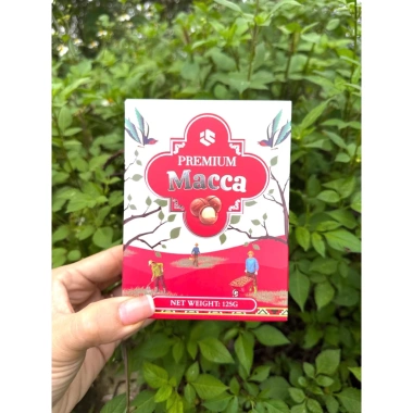 Hộp Macca Premium 125g Hạt Mềm Bùi Đỏ Vàng Xanh - Hộp Sang Quà, Giá 30.000