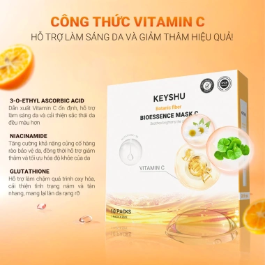 Hộp Mặt Nạ KEYSHU 10 miếng 30ml Dưỡng ẩm, mềm da, ngăn lão hóa - 109.450 VND 9 Hộp Mặt Nạ KEYSHU 10 miếng 30ml Dưỡng ẩm, mềm da, ngăn lão hóa - 109.450 VND 9