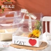 Hộp mica 2 ngăn có quai xách đỏ trắng vàng hồng - Đựng quà, hoa, bánh, 39.000đ 2