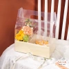 Hộp mica 2 ngăn có quai xách đỏ trắng vàng hồng - Đựng quà, hoa, bánh, 39.000đ 5