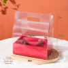 Hộp mica 2 ngăn có quai xách đỏ trắng vàng hồng - Đựng quà, hoa, bánh, 39.000đ 7