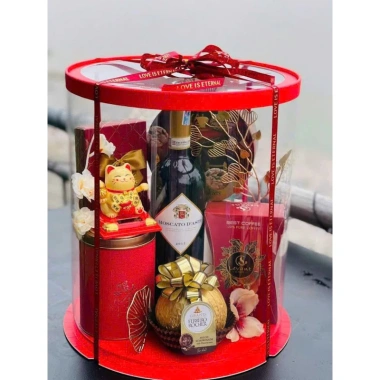 Hộp Mica Trụ Tròn Đựng Bánh Sinh Nhật, Cưới, Gấu Bông - Quà Tết, Giá 60.000₫