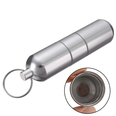 Hộp móc khóa hợp kim nhôm chống nước Metar - Lưu trữ thuốc, tăm, viên nang, tiện du lịch 3
