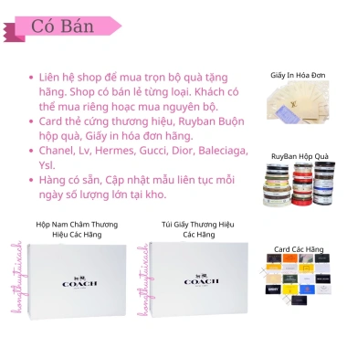 Hộp Nam Châm Coa_ch - Hộp Giấy Quà Tặng Nguyên Bản, Đóng Gói Sang Trọng, Giá 40.000₫ 9