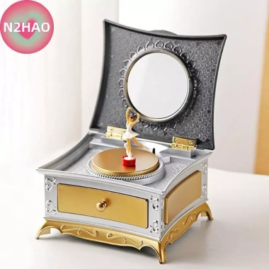 Hộp nhạc Ballerina xoay vũ công piano, trang sức gương, lưu trữ - giá 206.910 VND 3 Hộp nhạc Ballerina xoay vũ công piano, trang sức gương, lưu trữ - giá 206.910 VND 3