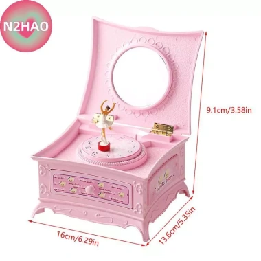 Hộp nhạc Ballerina xoay vũ công piano, trang sức gương, lưu trữ - giá 206.910 VND 6 Hộp nhạc Ballerina xoay vũ công piano, trang sức gương, lưu trữ - giá 206.910 VND 6