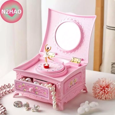 Hộp nhạc Ballerina xoay vũ công piano, trang sức gương, lưu trữ - giá 206.910 VND 9 Hộp nhạc Ballerina xoay vũ công piano, trang sức gương, lưu trữ - giá 206.910 VND 9