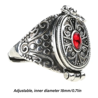 Hộp Nhẫn Vintage Hợp Kim Phong Cách Cổ Điển, Ngăn Bí Mật Giữ Trang Sức An Toàn 2 Hộp Nhẫn Vintage Hợp Kim Phong Cách Cổ Điển, Ngăn Bí Mật Giữ Trang Sức An Toàn 2