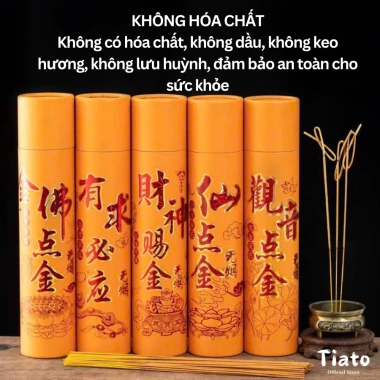 Hộp Nhang Cuộn Thần Tài 350 Nén – Hương Tài Lộc Ít Khói, Không Rụng Tàn | 68.000₫ - TIATO STORE 4 Hộp Nhang Cuộn Thần Tài 350 Nén – Hương Tài Lộc Ít Khói, Không Rụng Tàn | 68.000₫ - TIATO STORE 4