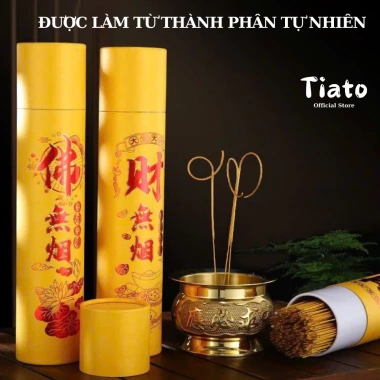 Hộp Nhang Cuộn Thần Tài 350 Nén – Hương Tài Lộc Ít Khói, Không Rụng Tàn | 68.000₫ - TIATO STORE