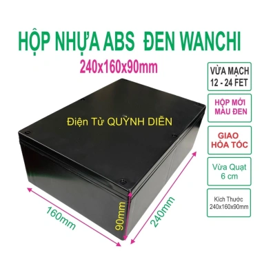Hộp nhựa ABS 240x160x90mm đa màu, có sẵn ốc vít, đựng mạch điện tử - Linh Kiện Quỳnh Diễn