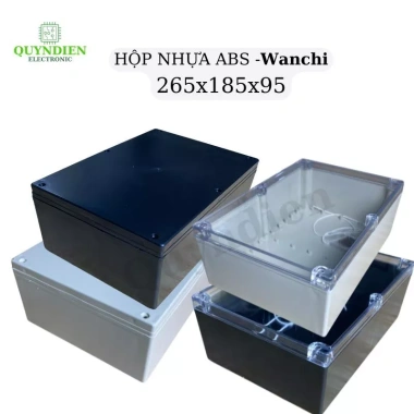 Hộp Nhựa ABS Đen 265x185x95mm WANCHI - Linh kiện điện tử Quỳnh Diễn, Giá ưu đãi 64.680 VND