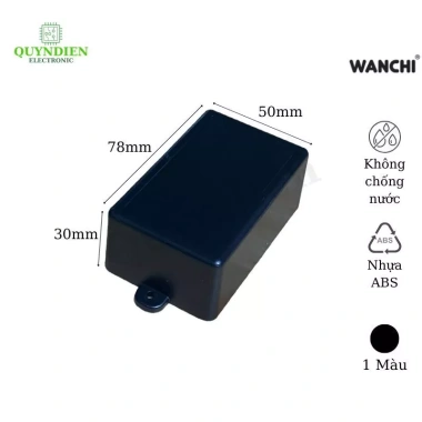 Hộp nhựa ABS đen 78x50x30mm - Linh kiện điện tử QUỲNH DIỄN, giá chỉ 9.240₫