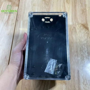 Hộp nhựa ABS phay sẵn đen nắp trong suốt 200x120x80mm - Đựng mạch điện tử Quỳnh Diễn 4