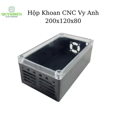 Hộp nhựa ABS VY ANH đen, nắp trong, phay sẵn 200x120x80mm - Giá ưu đãi 63.756 VND 8 Hộp nhựa ABS VY ANH đen, nắp trong, phay sẵn 200x120x80mm - Giá ưu đãi 63.756 VND 8