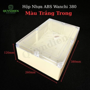Hộp Nhựa ABS WANCHI 380x260x120mm Trắng Trong - Giá chỉ 212.520₫ Linh Kiện Quỳnh Diễn