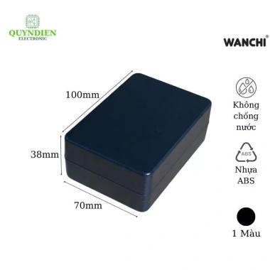 Hộp nhựa ABS WANCHI đen 100x70x38mm - Linh kiện điện tử Quỳnh Diễn, giá ưu đãi 11.760 VND 9