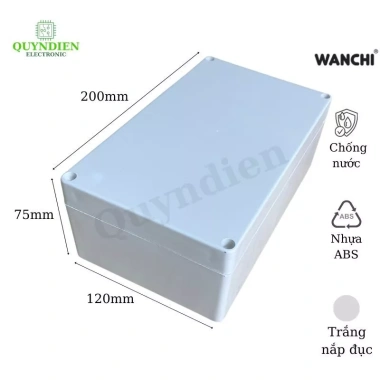 Hộp Nhựa ABS WANCHI Đen 200x120x75mm Nắp Trong - LinhKien giá ưu đãi 36.260₫ 7