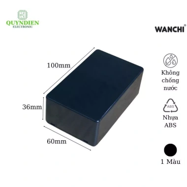 Hộp nhựa điện tử 100x60x36mm gài 100 chiếc WANCHI - Giá ưu đãi 10.080 VND