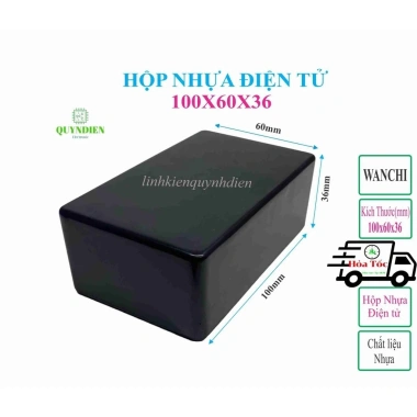 Hộp nhựa điện tử 100x60x36mm gài 100 chiếc WANCHI - Giá ưu đãi 10.080 VND